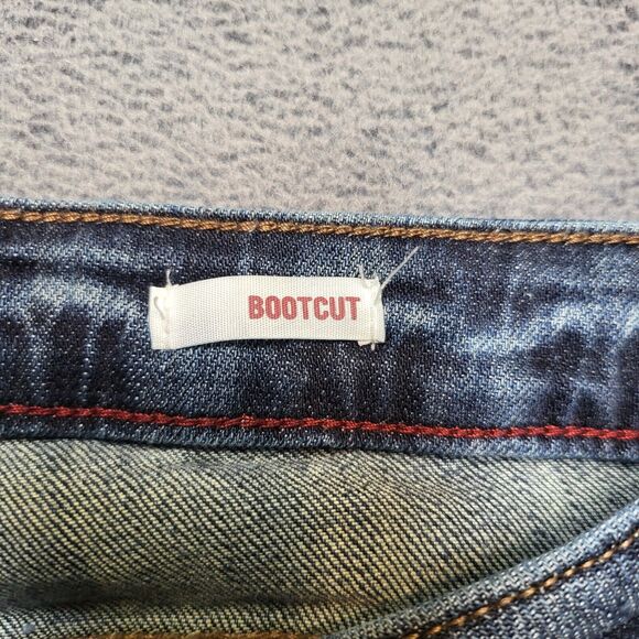 Arizona Jean Co Juniors 11 Blue Boot Cut Distressed Stretch Denim - Picture 3 of 12